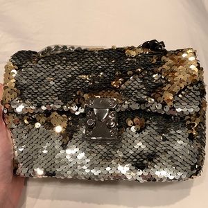 Brand new sequin flip bag